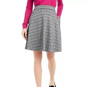 Maison Jules Plaid A-Line Skater Skirt